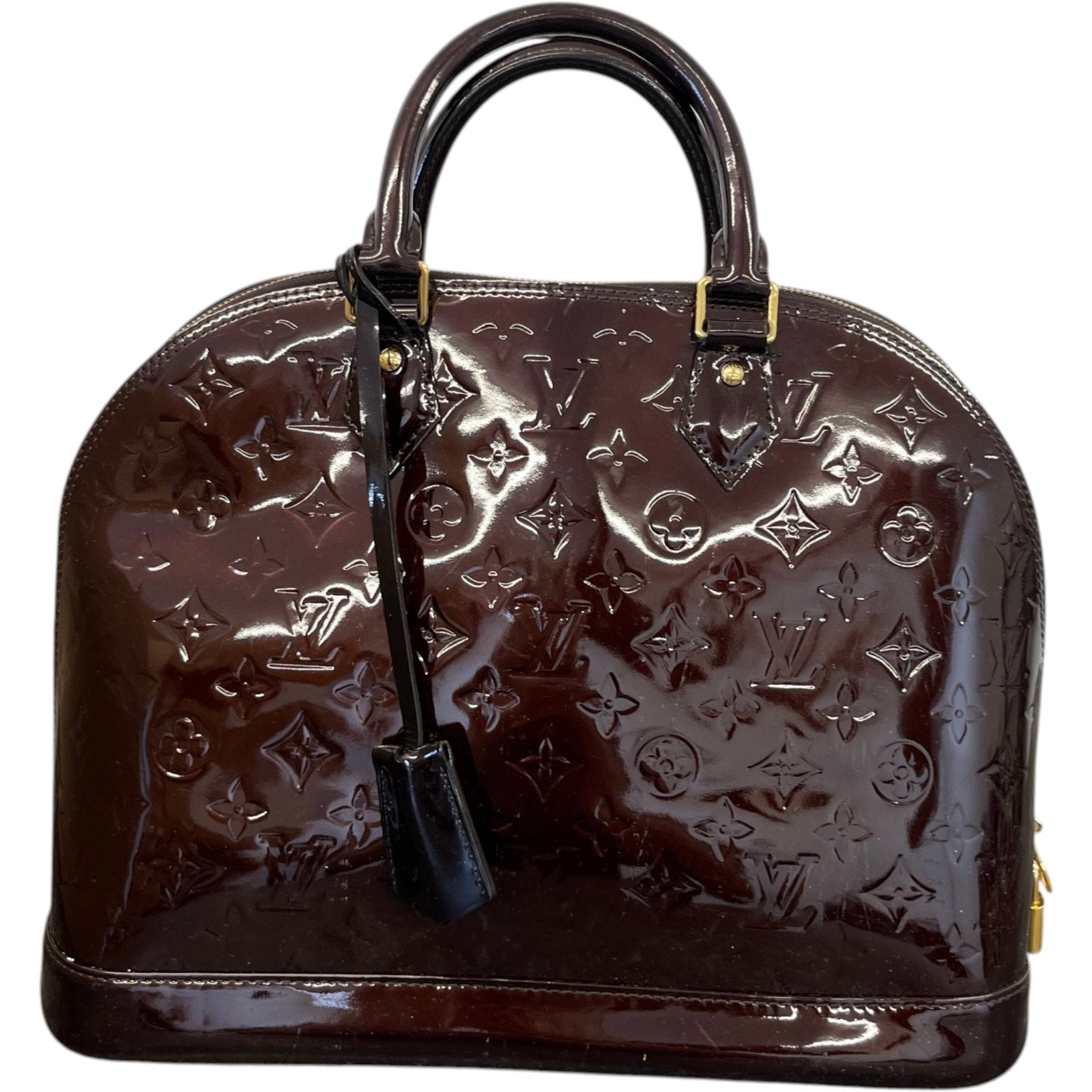 Women's Monogram Vernis Alma Pm Handbag Brown - Photo 1
