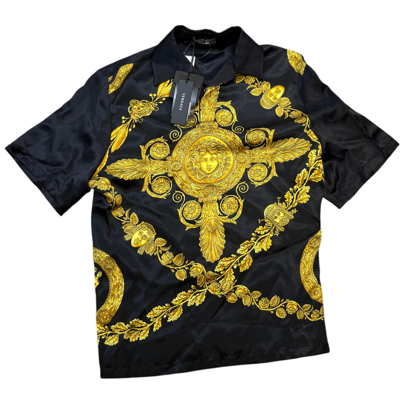 Men's Baroque Print Shirt Black Size IT 46 / UK S