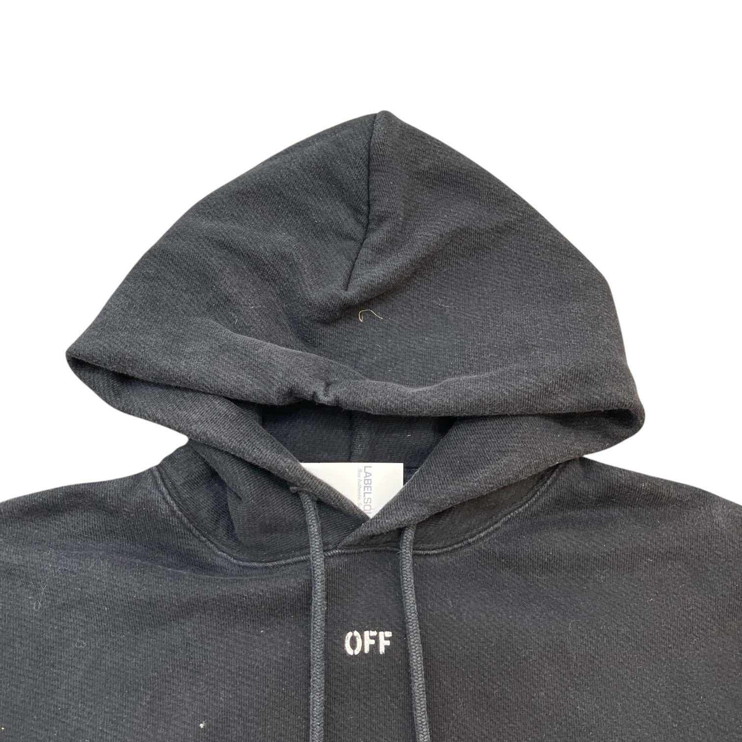 Men's Diagonal Skulls Print Hoodie Black Size S - Photo 6