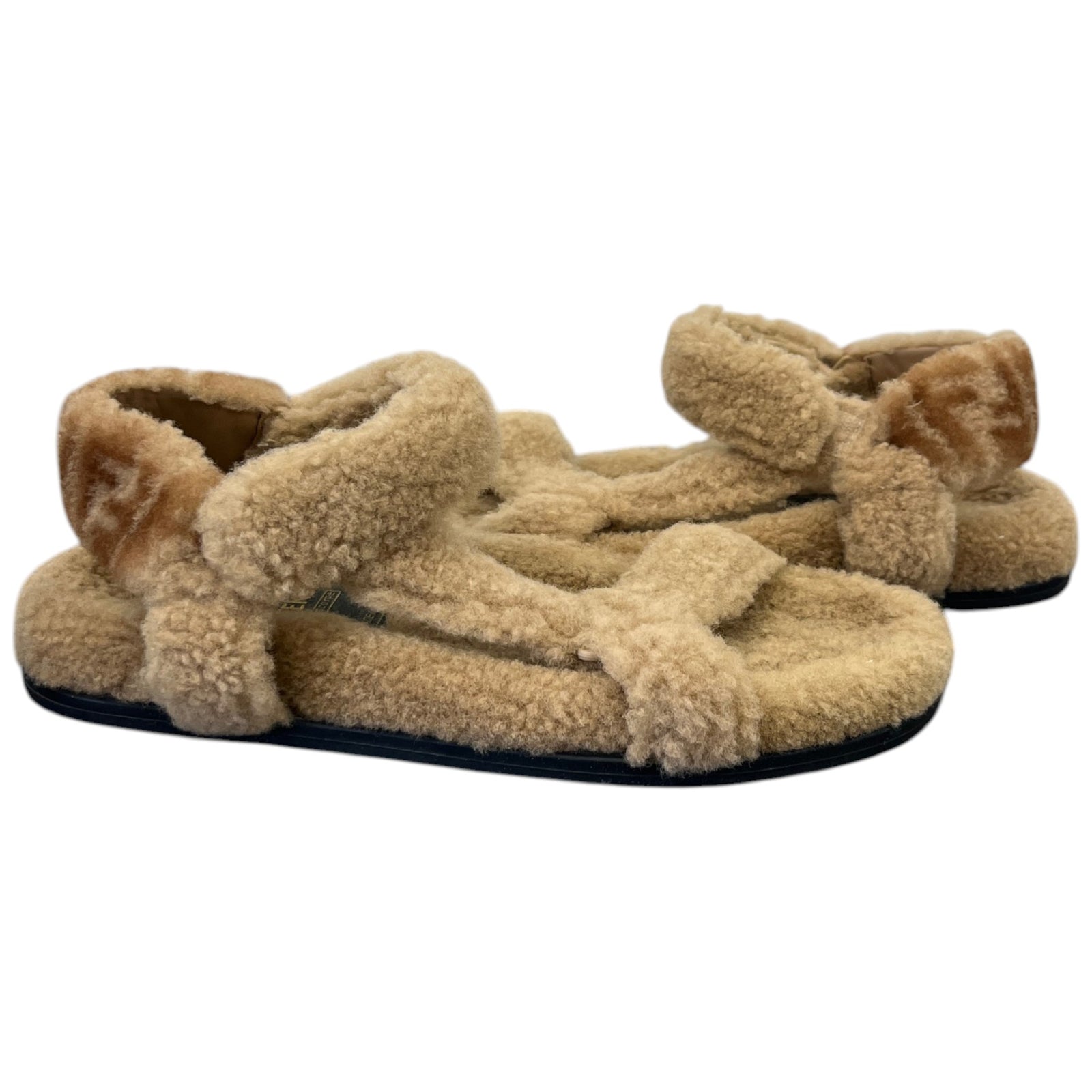 Women's Zucca FF Sandals Beige Size UK 6.5 / EU 39.5 - Photo 3
