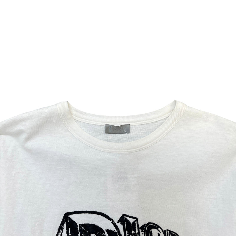 Men's Logo Print T-Shirt White Size L