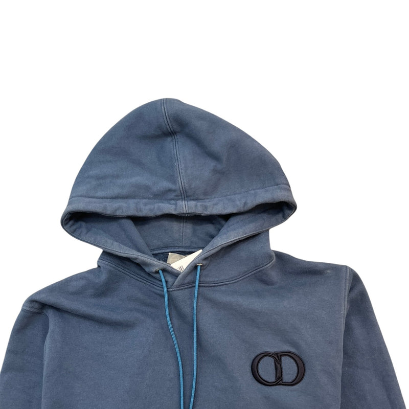 Men's CD Icon Embroidery Hoodie Blue Size M