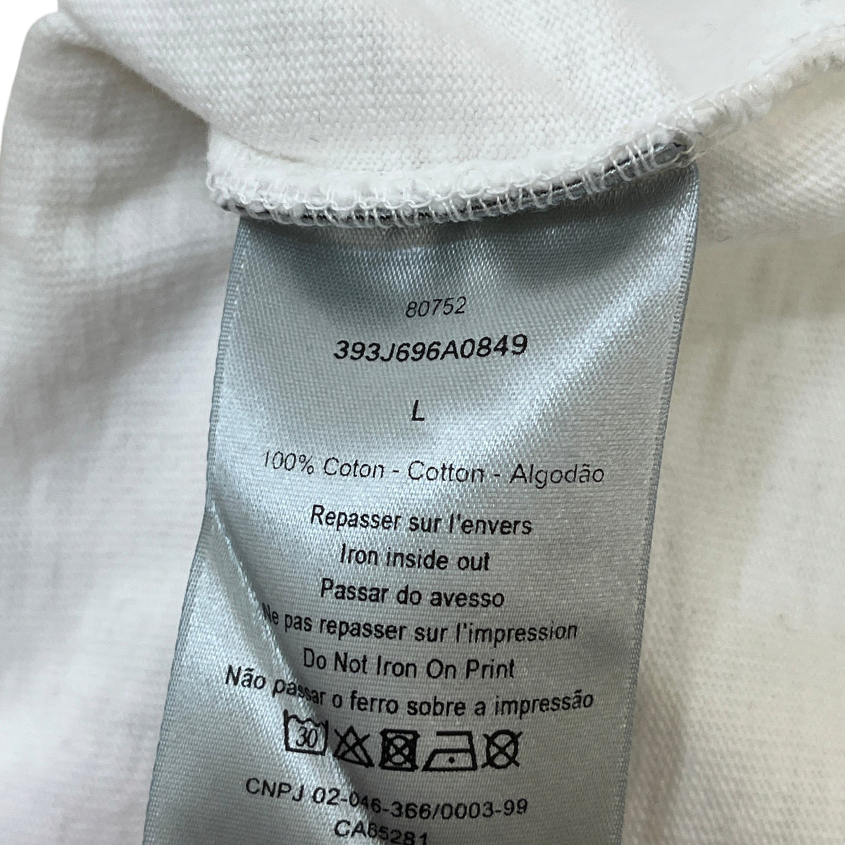 Men's Logo Print T-Shirt White Size L - Photo 6