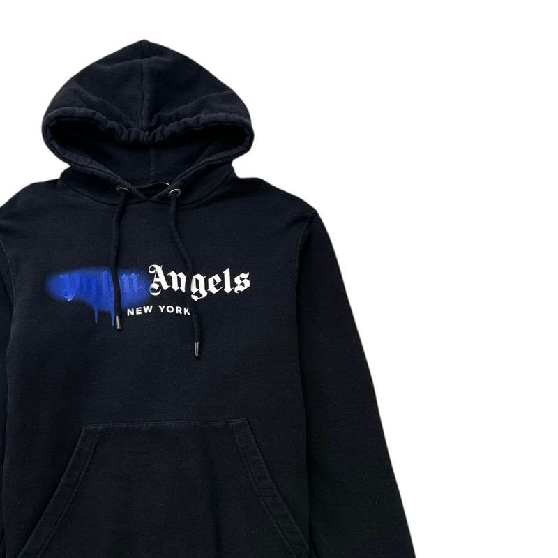 Palm Angels Men's Logo Print Hoodie Black Size S