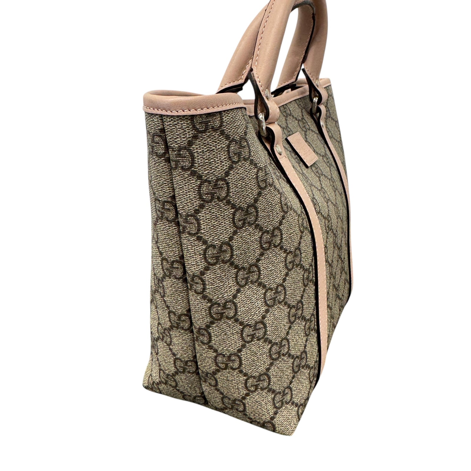 Women's Gg Supreme Mini Tote Bag Beige - Photo 5