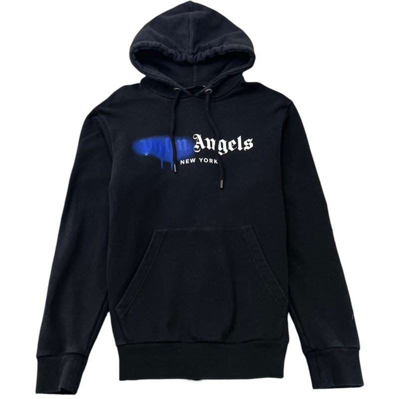 Palm Angels Men's Logo Print Hoodie Black Size S