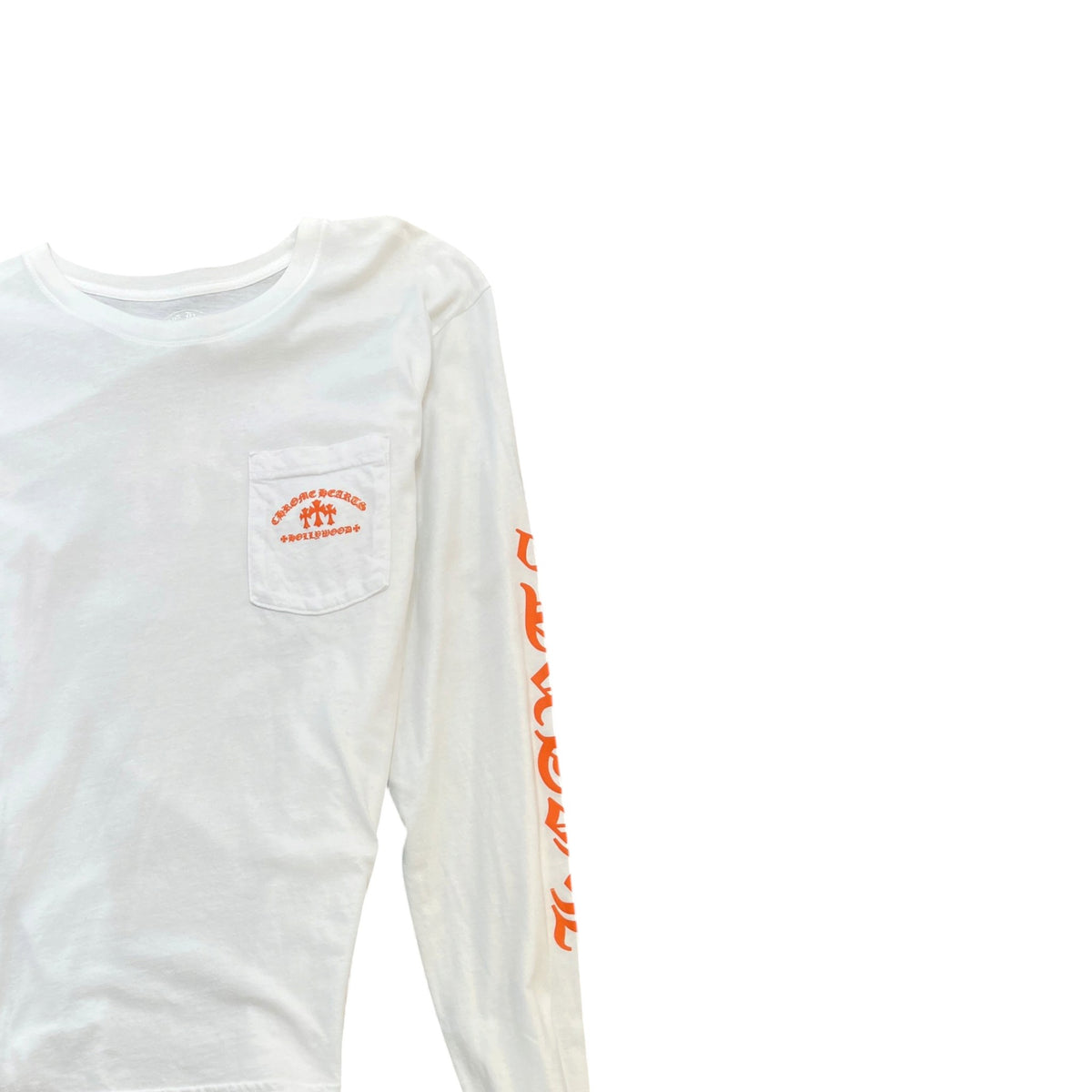 Men's Logo Print Long Sleeve T-Shirt White Size L - Photo 3