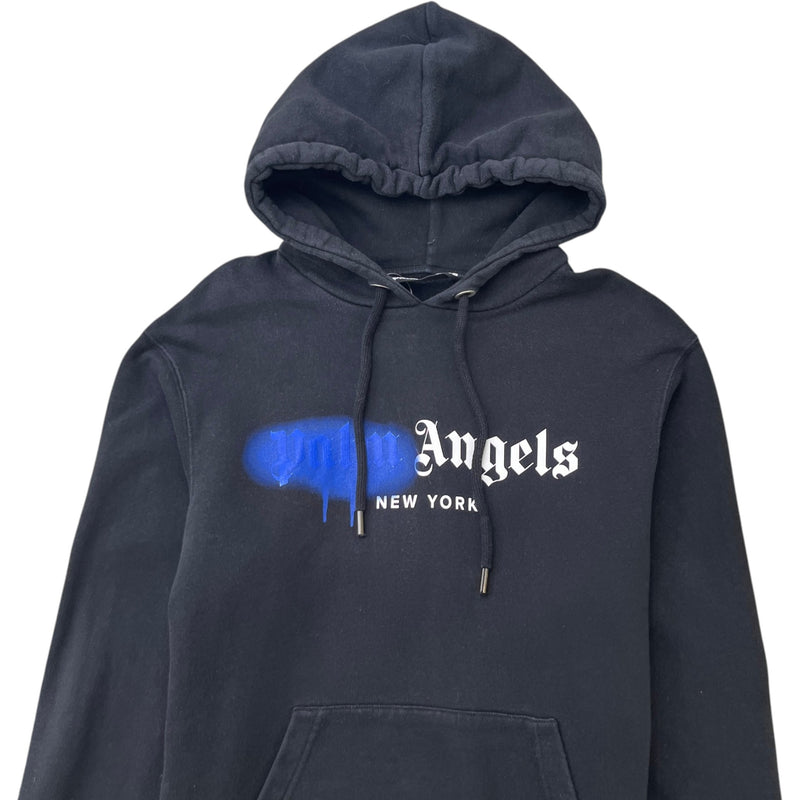 Palm Angels Men's Logo Print Hoodie Black Size S