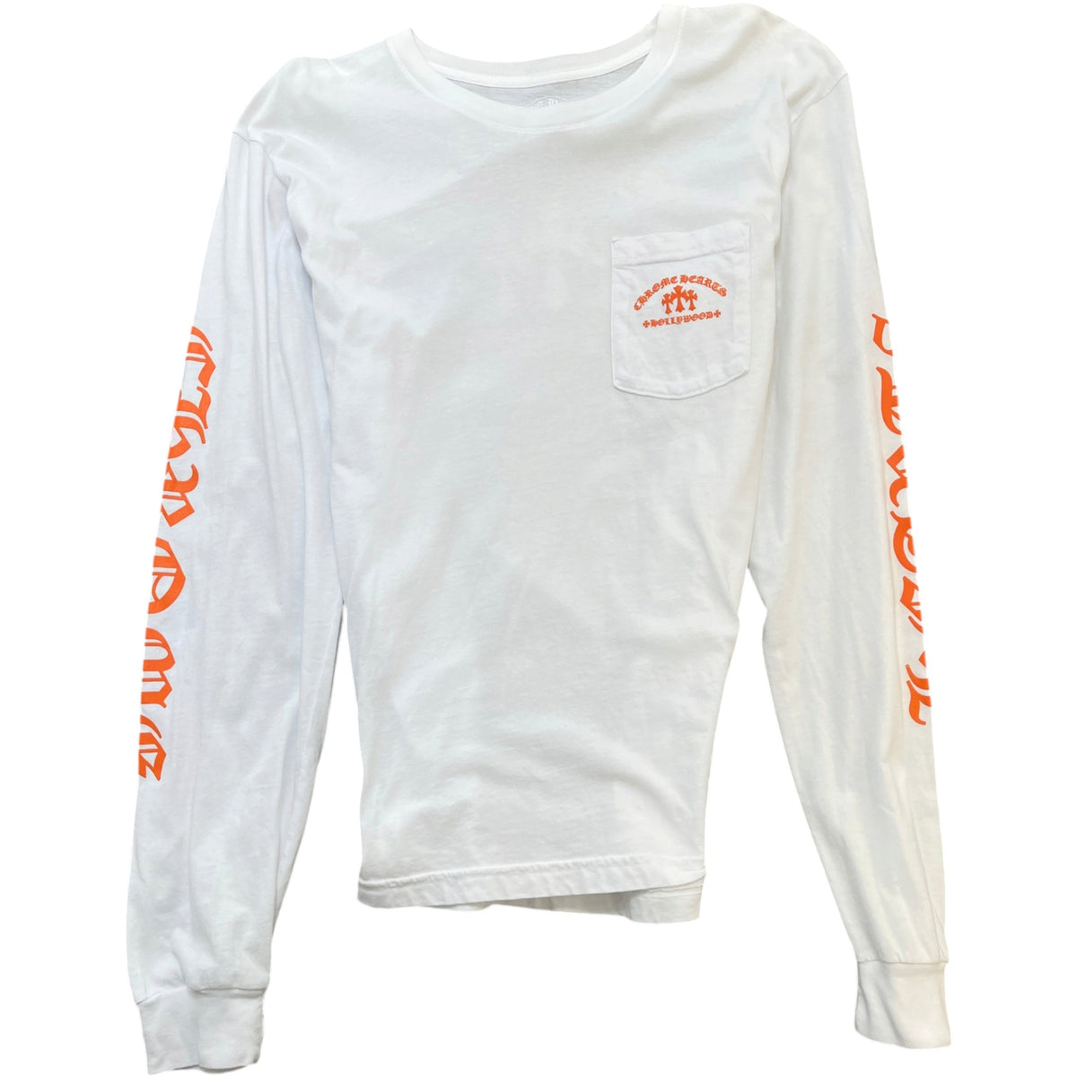 Men's Logo Print Long Sleeve T-Shirt White Size L - Photo 1
