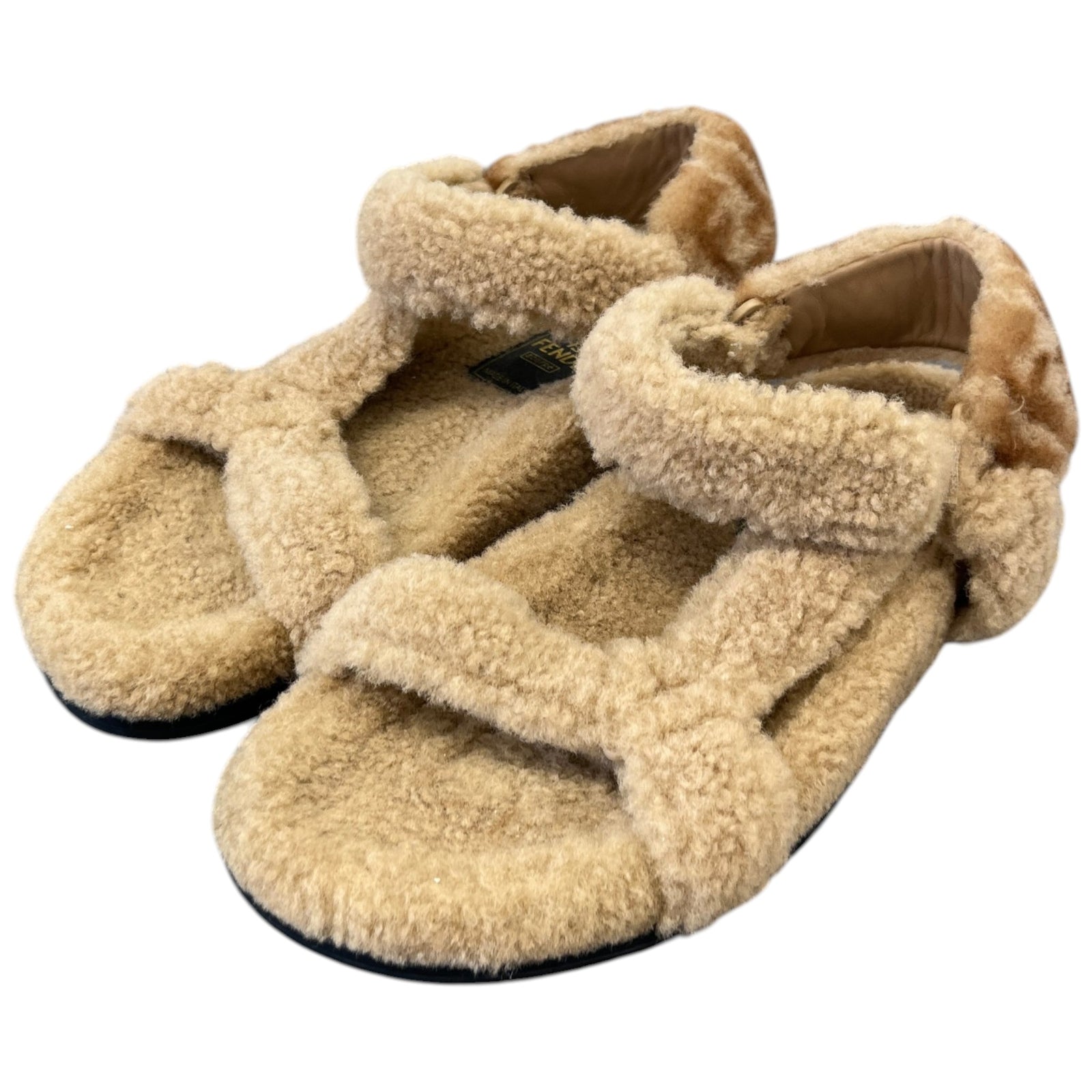 Women's Zucca FF Sandals Beige Size UK 6.5 / EU 39.5 - Photo 9