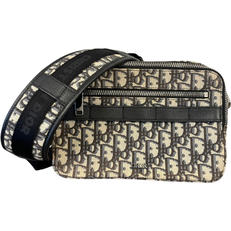 Men's Oblique Safari Messenger Bag Beige