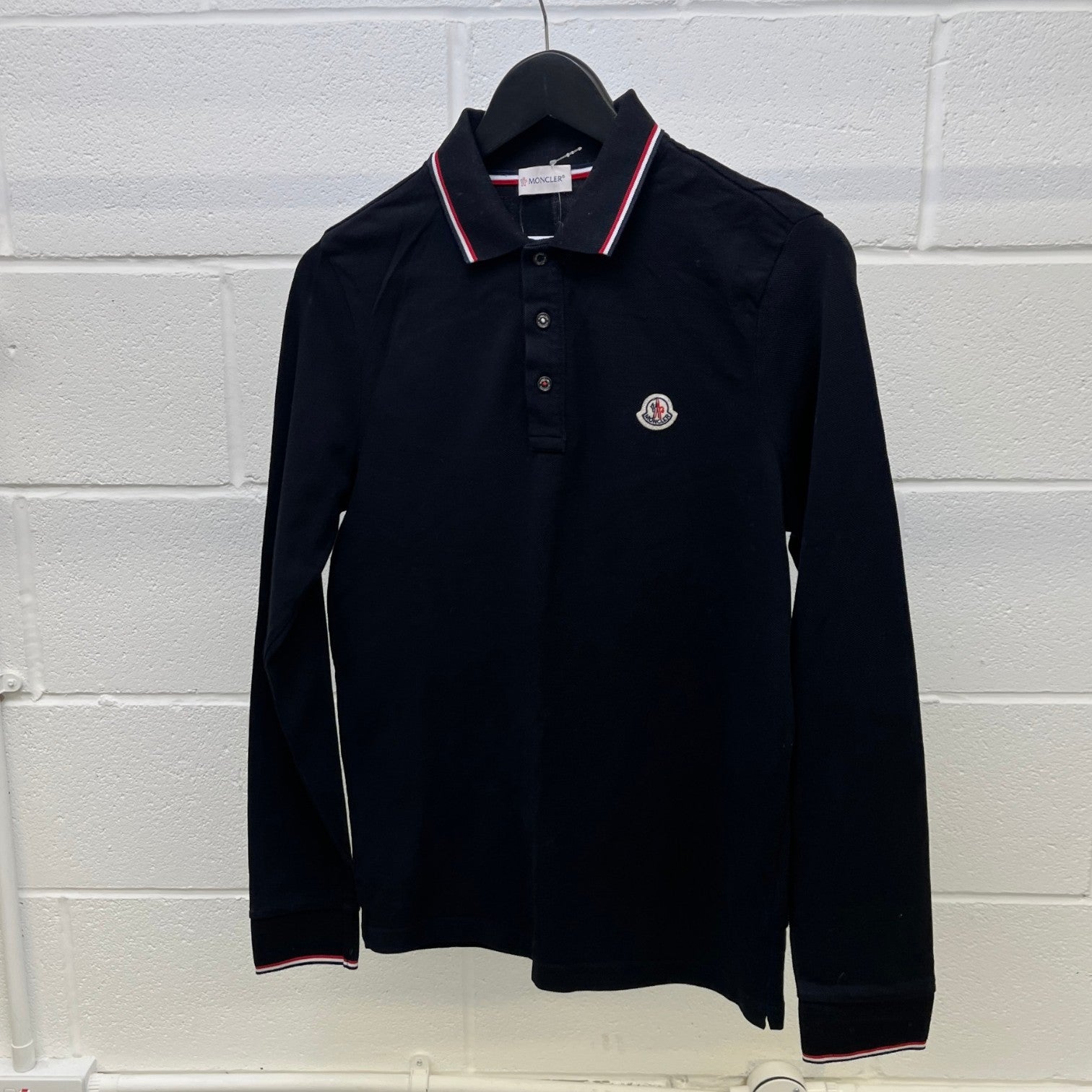 Men's Maglia Polo Shirt Black Size S – Label Source
