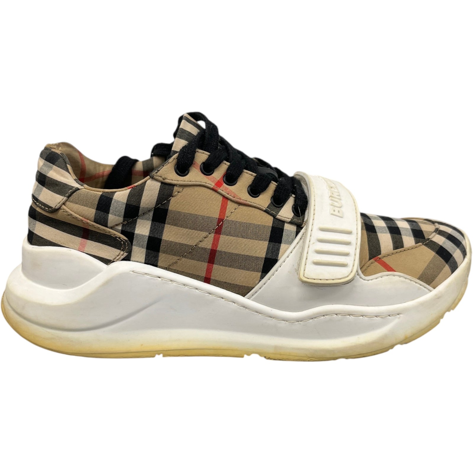 Women's Check Regis Low Trainers Brown Size UK 4 / EU 37 - Photo 1