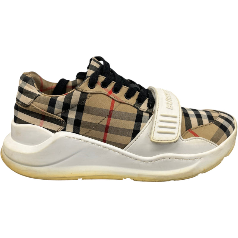 Women's Check Regis Low Trainers Brown Size UK 4 / EU 37