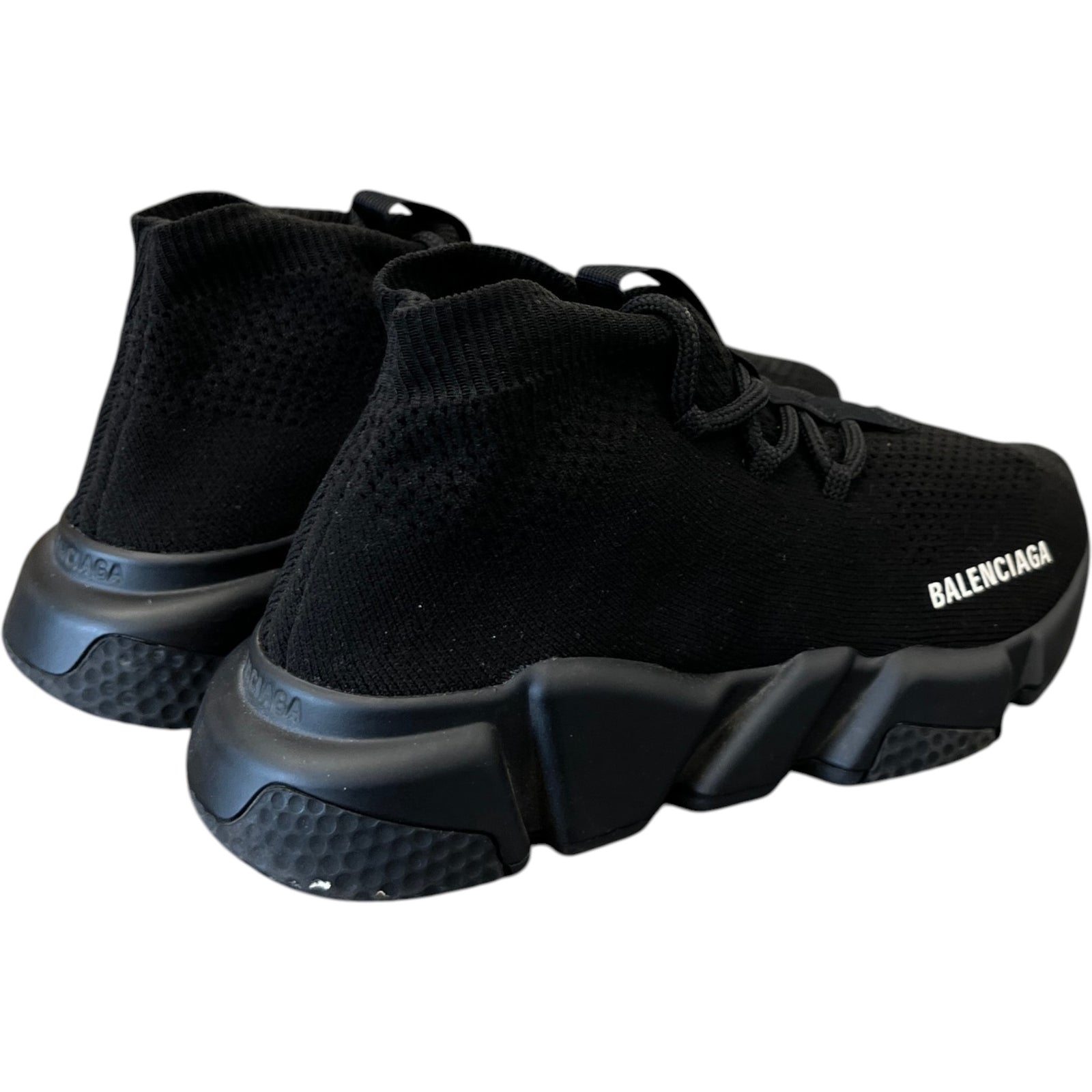 Women's Speed Lace-Up High Trainers Black Size EU 35 / UK 2 - Photo 8