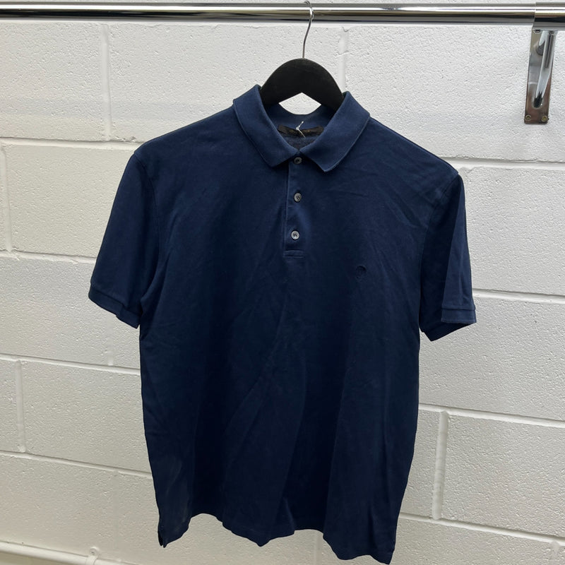 Men's Embroidered Lv Polo Shirt Navy Size M