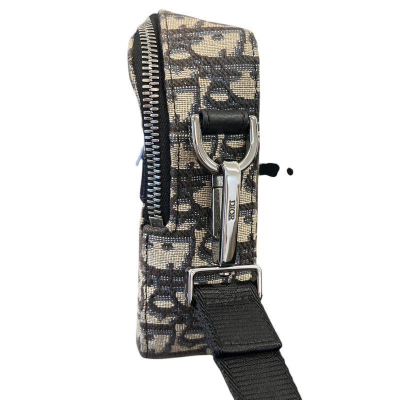 Men's Oblique Safari Messenger Bag Beige