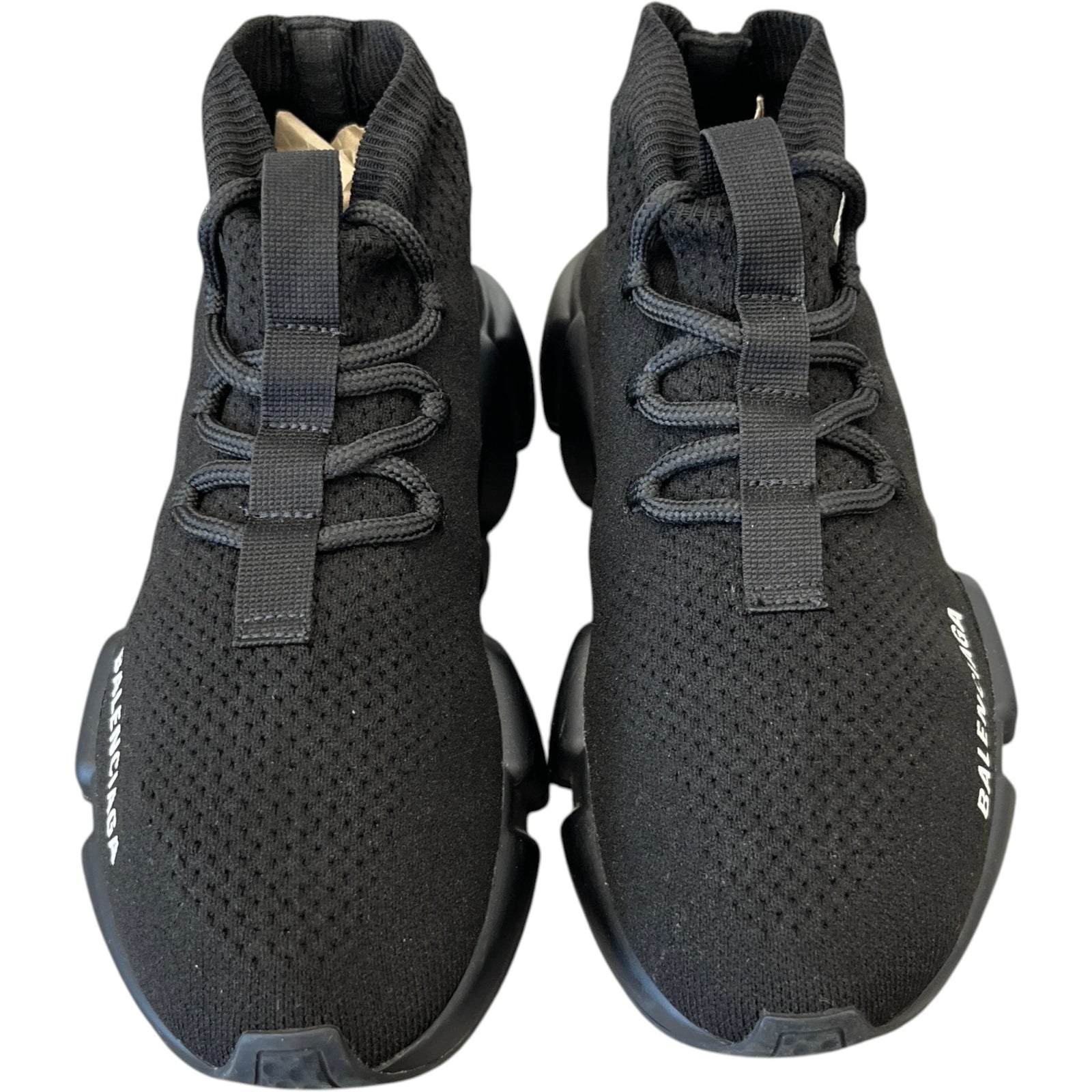 Women's Speed Lace-Up High Trainers Black Size EU 35 / UK 2 - Photo 6