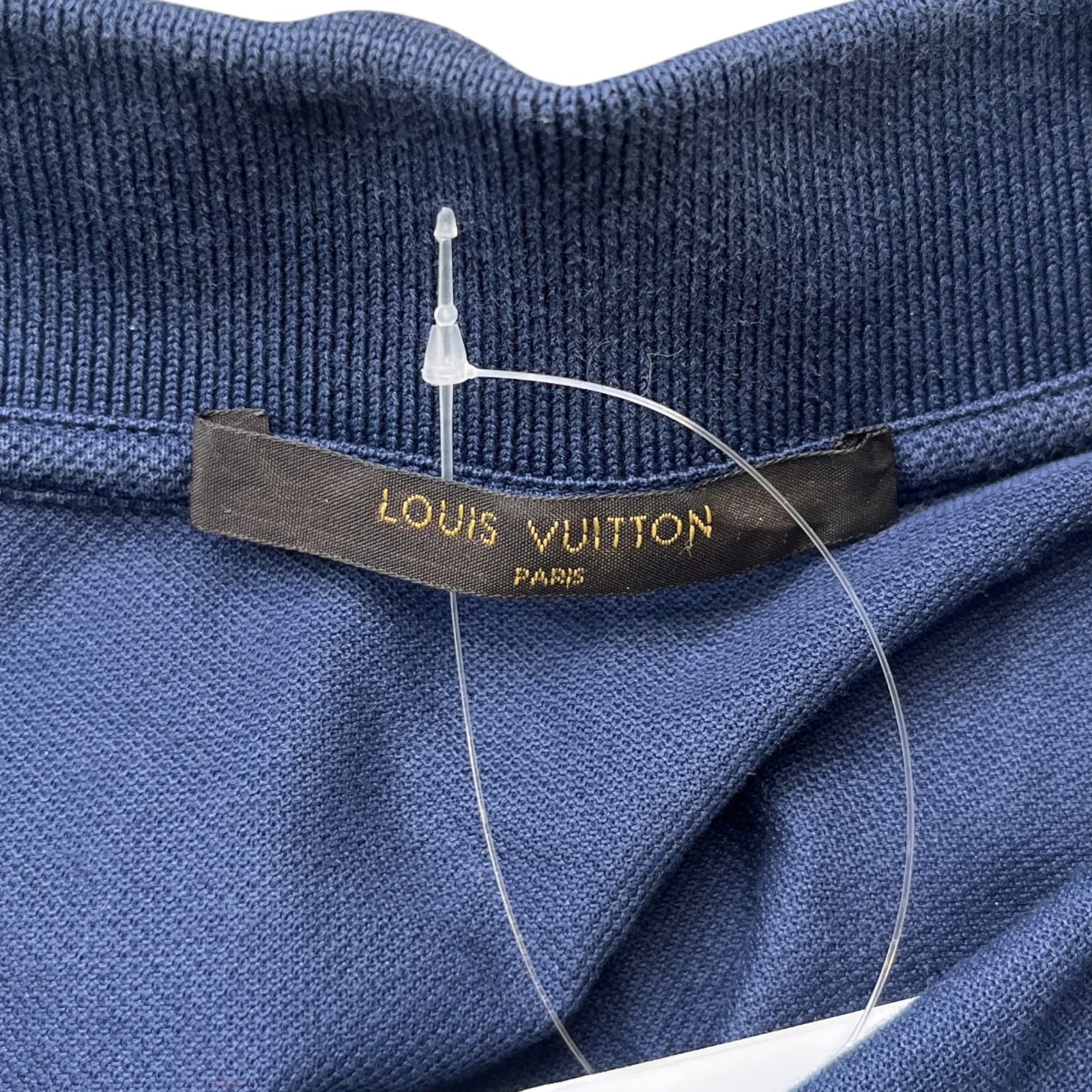 Men's Embroidered Lv Polo Shirt Navy Size M - Photo 7