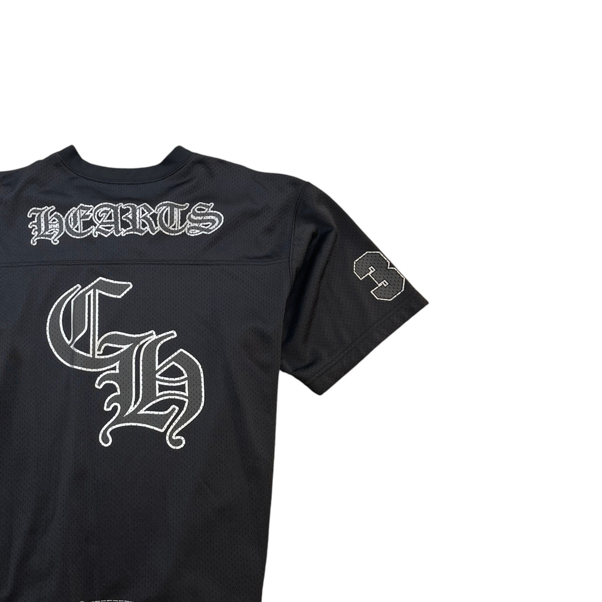 Men's Hearts Mesh Stadium T-Shirt Black Size L - Photo 4