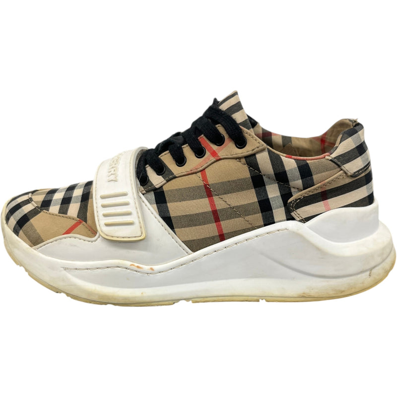 Women's Check Regis Low Trainers Brown Size UK 4 / EU 37