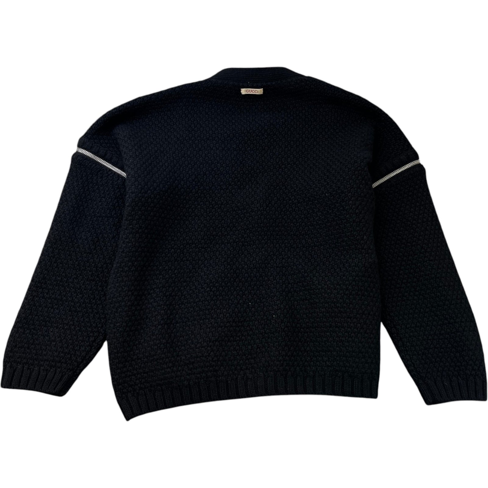 Men's Detachable-Sleeve Cable-Knit Cardigan Black Size M - Photo 2