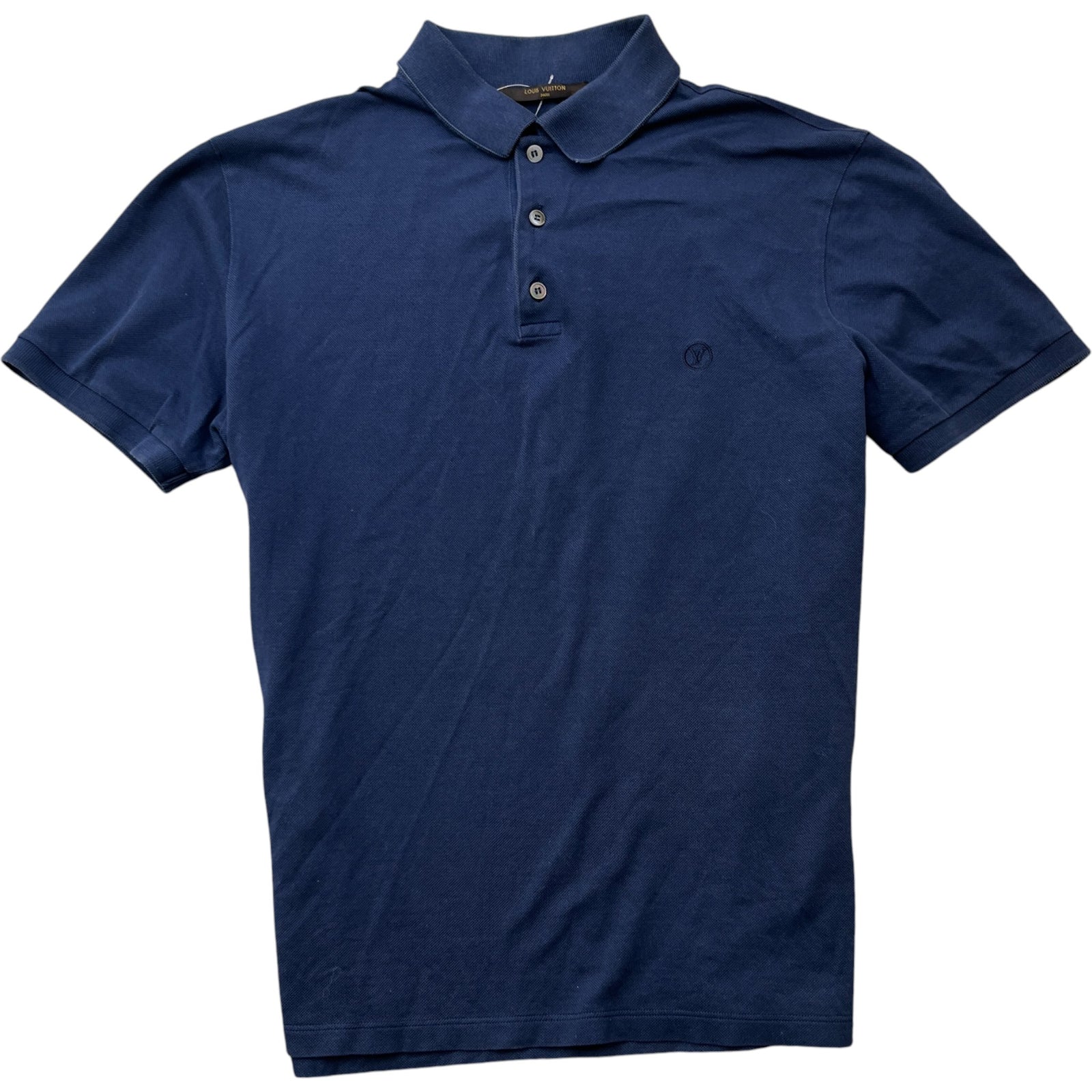 Men's Embroidered Lv Polo Shirt Navy Size M - Photo 1