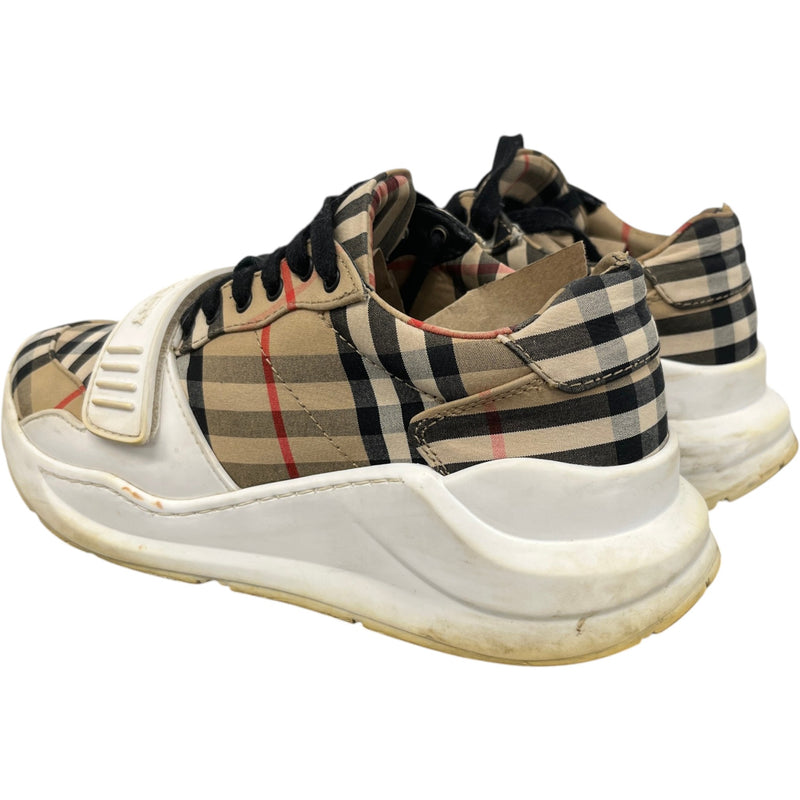 Women's Check Regis Low Trainers Brown Size UK 4 / EU 37