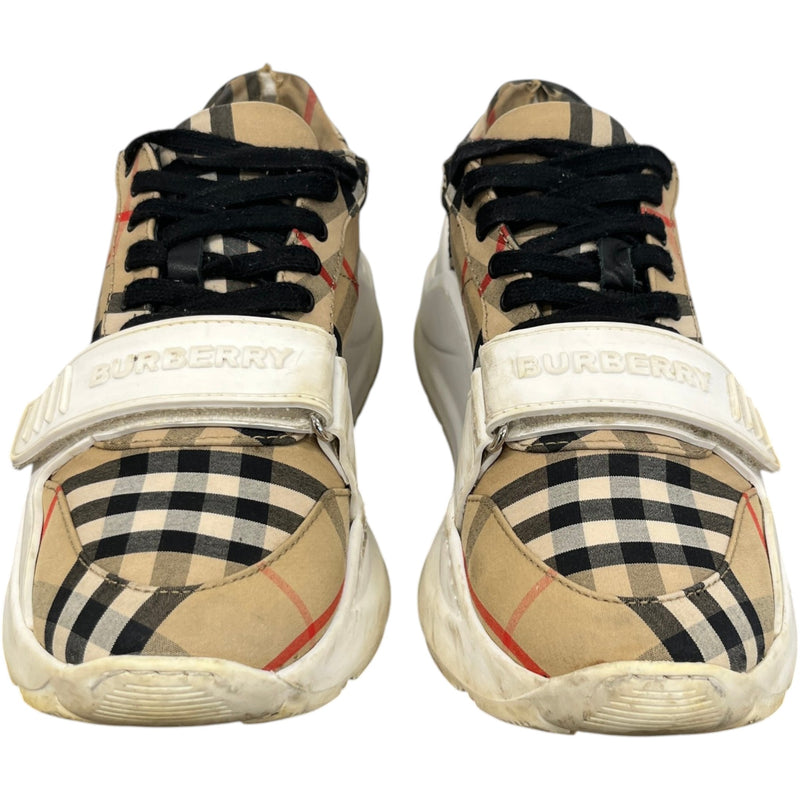 Women's Check Regis Low Trainers Brown Size UK 4 / EU 37