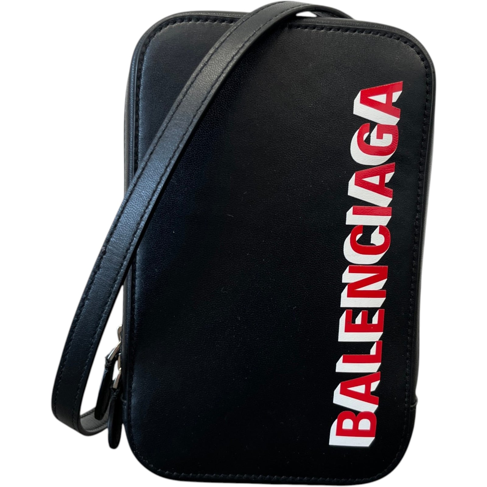 Men's Cash Zip Phone Holder Bag Black - Photo 1