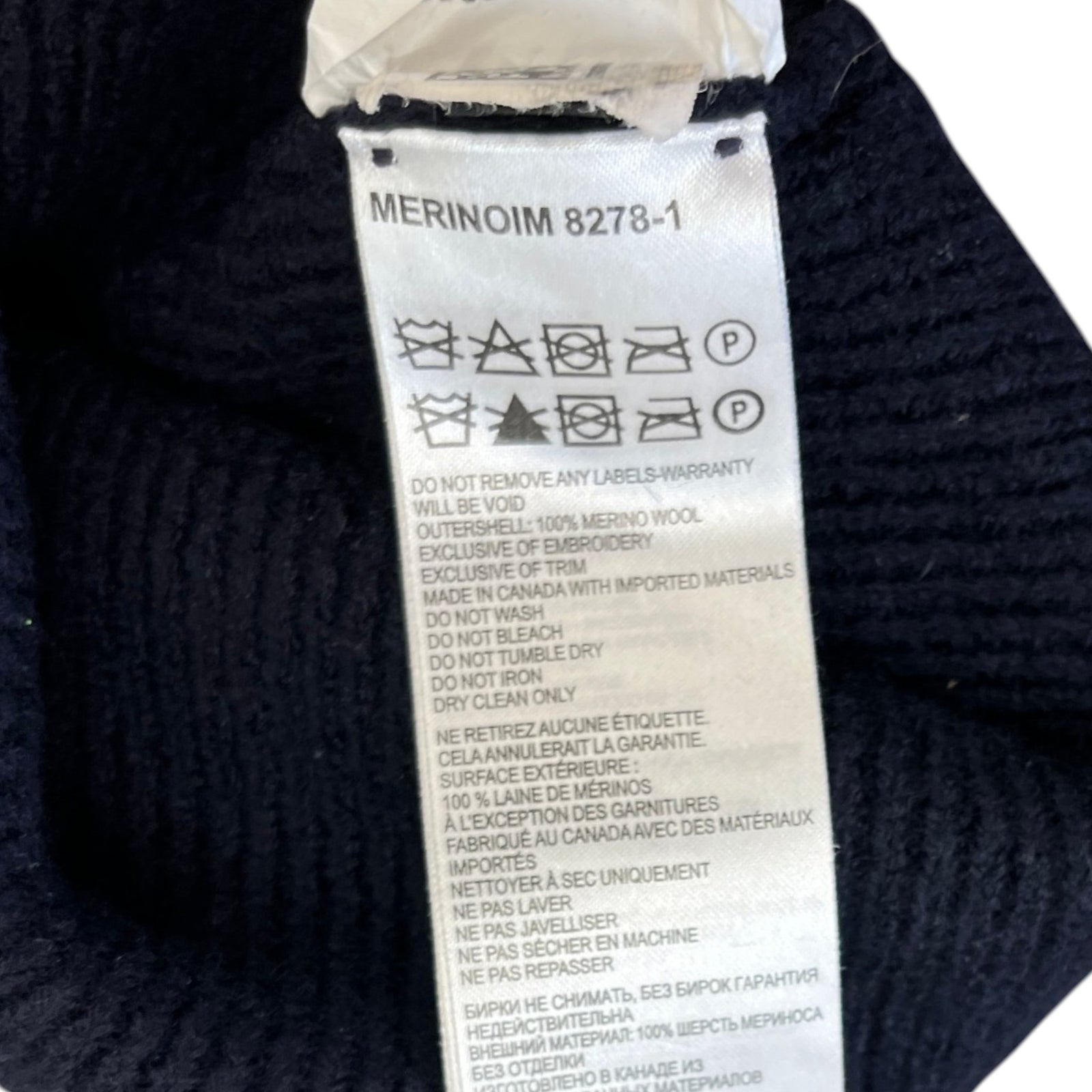 Men's Artic Disc Beanie Hat Navy - Photo 7