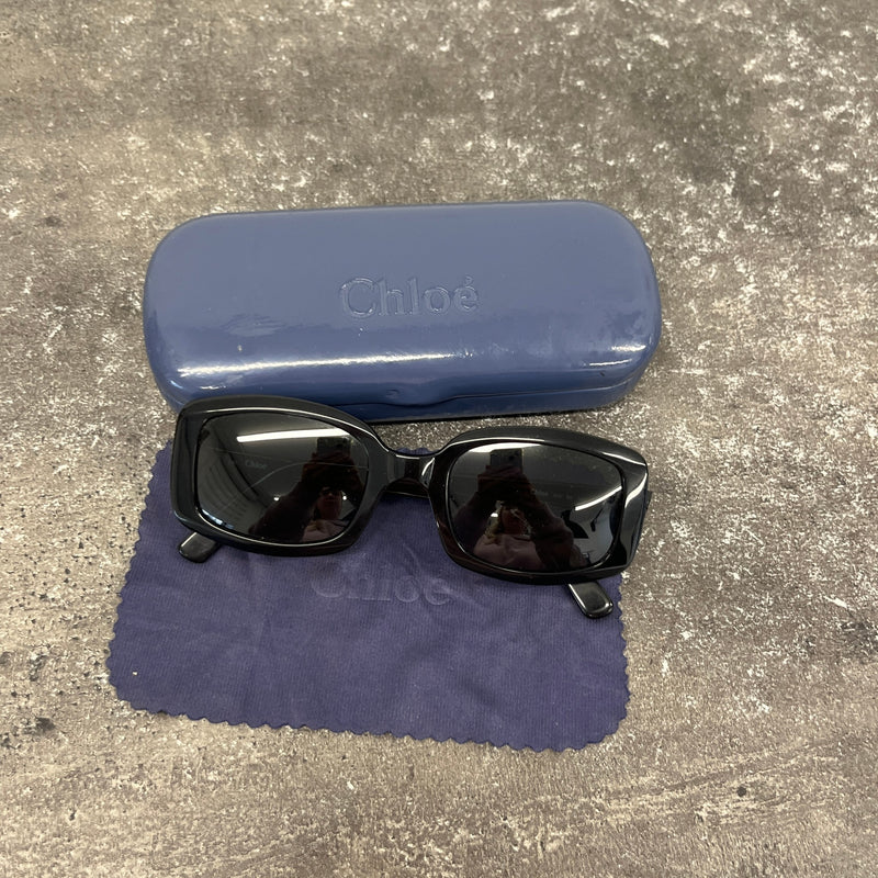 Women's Rectangle-Frame Logo Sunglasses Black