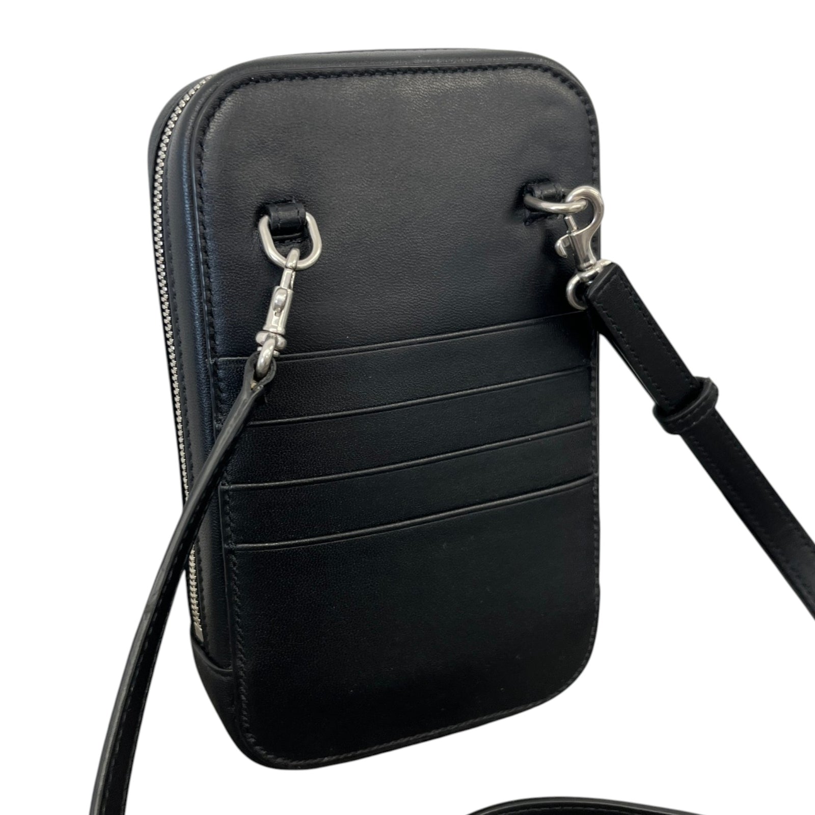 Men's Cash Zip Phone Holder Bag Black - Photo 8