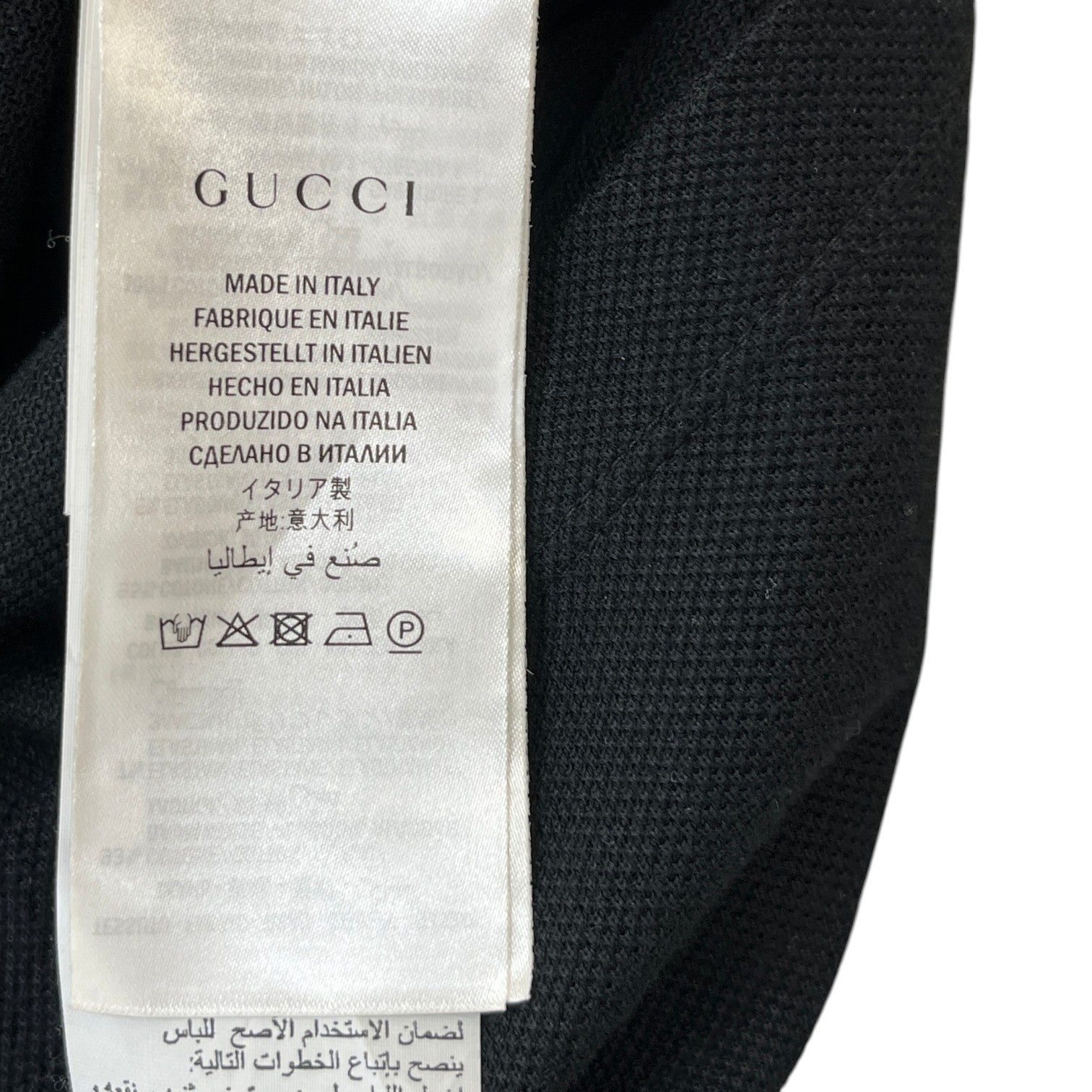 Men's Tape Logo Polo Shirt Black Size M - Photo 8