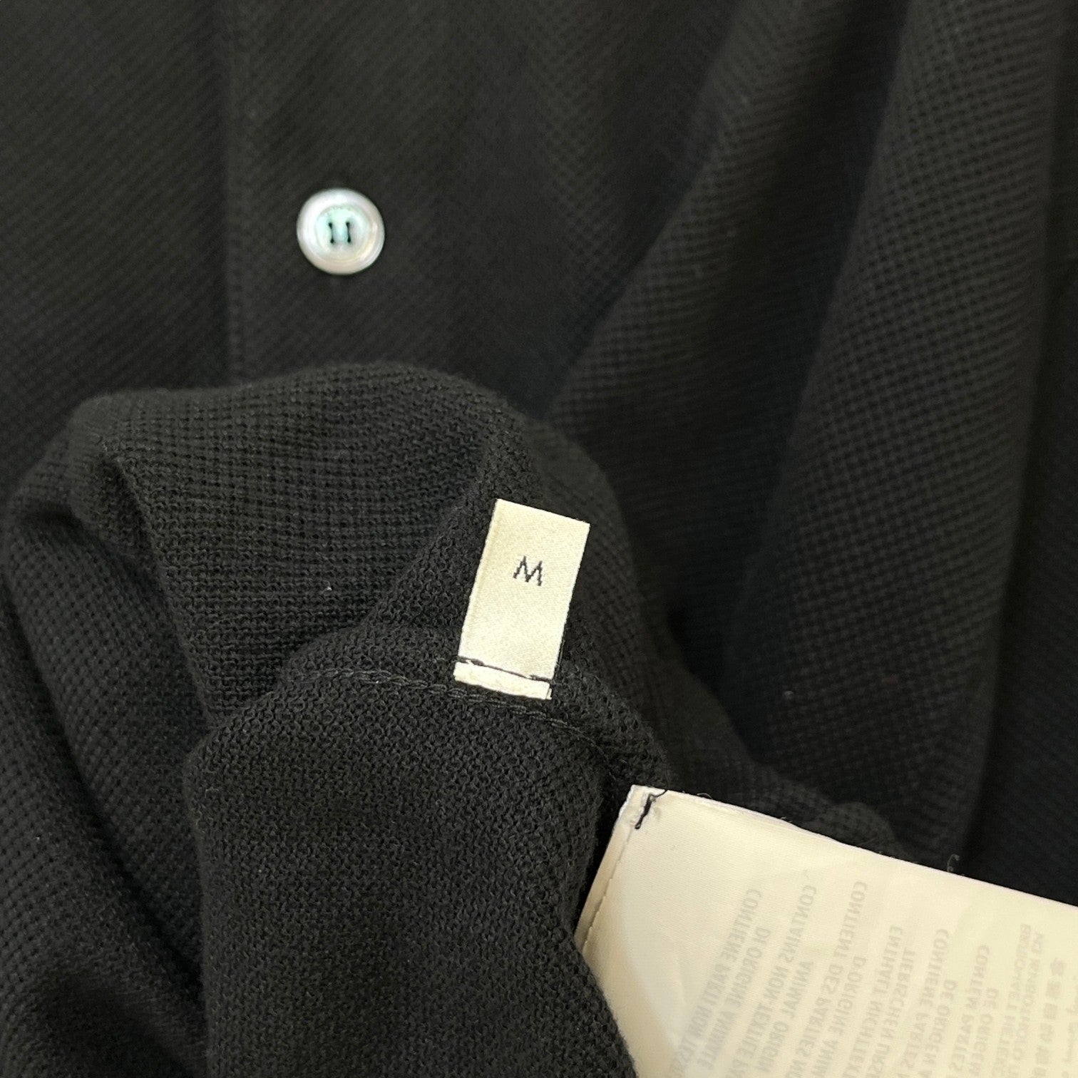 Men's Tape Logo Polo Shirt Black Size M - Photo 7