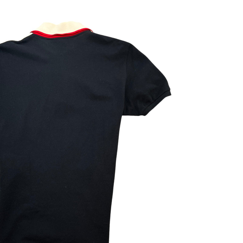 Men's Tape Logo Polo Shirt Black Size M