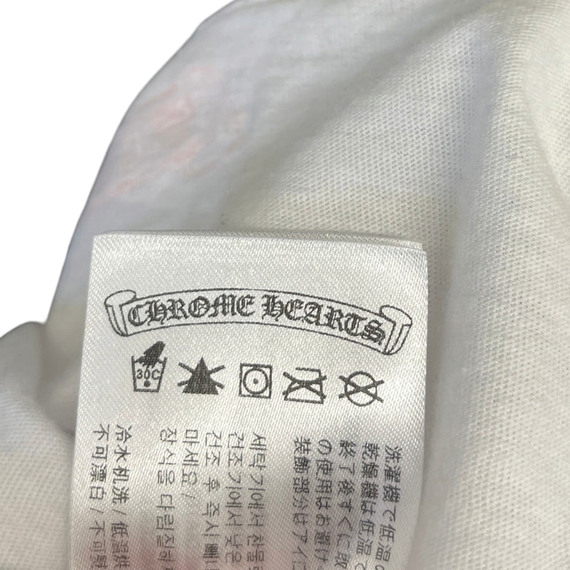 Men's Logo Print Long Sleeve T-Shirt White Size L