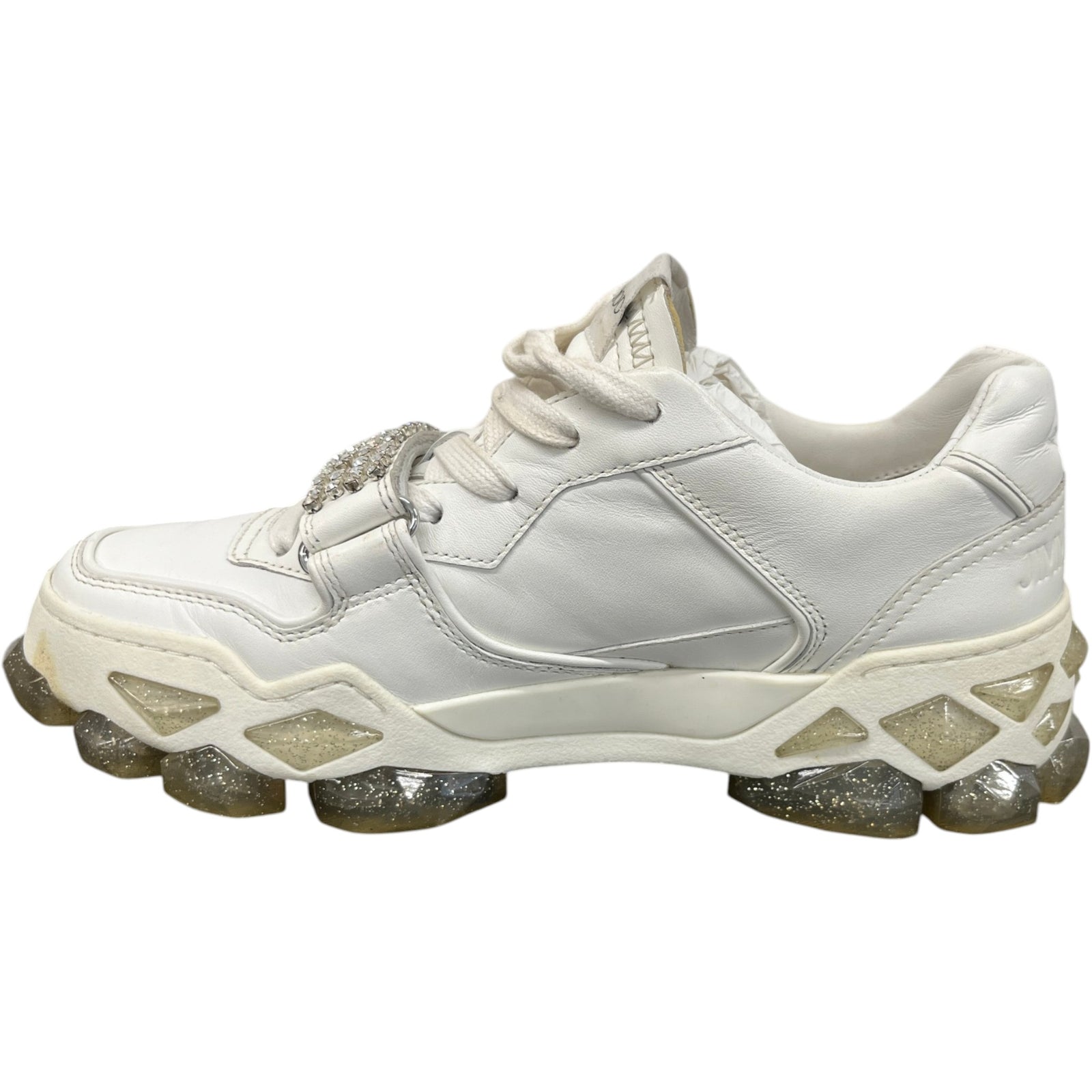 Women's Diamond Strap Low Trainers White Size UK 4 / EU 37 - Photo 3