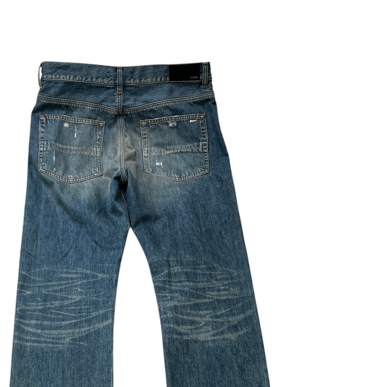 Men's Distressed Jeans Blue Size Waist 32" - Photo 4