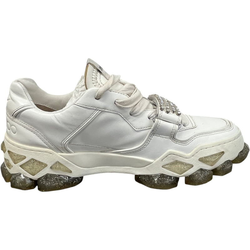 Women's Diamond Strap Low Trainers White Size UK 4 / EU 37