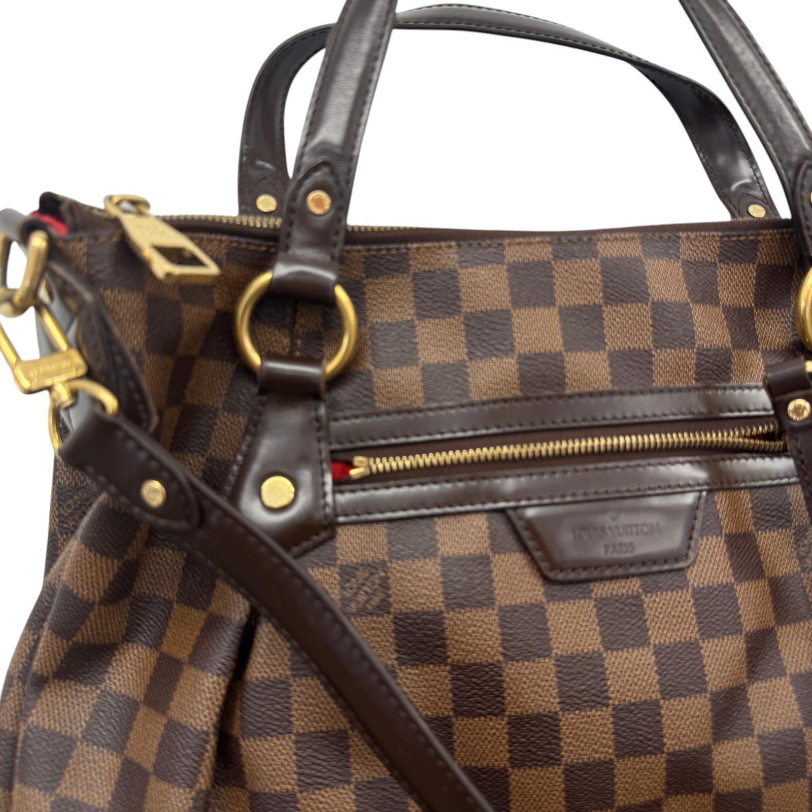 Women's Damier Ebene Evora Mm Bag Brown - Photo 5