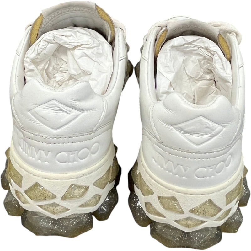Women's Diamond Strap Low Trainers White Size UK 4 / EU 37