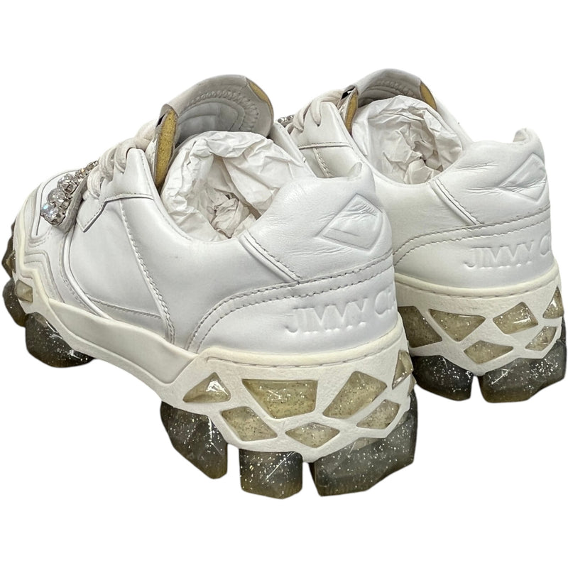 Women's Diamond Strap Low Trainers White Size UK 4 / EU 37