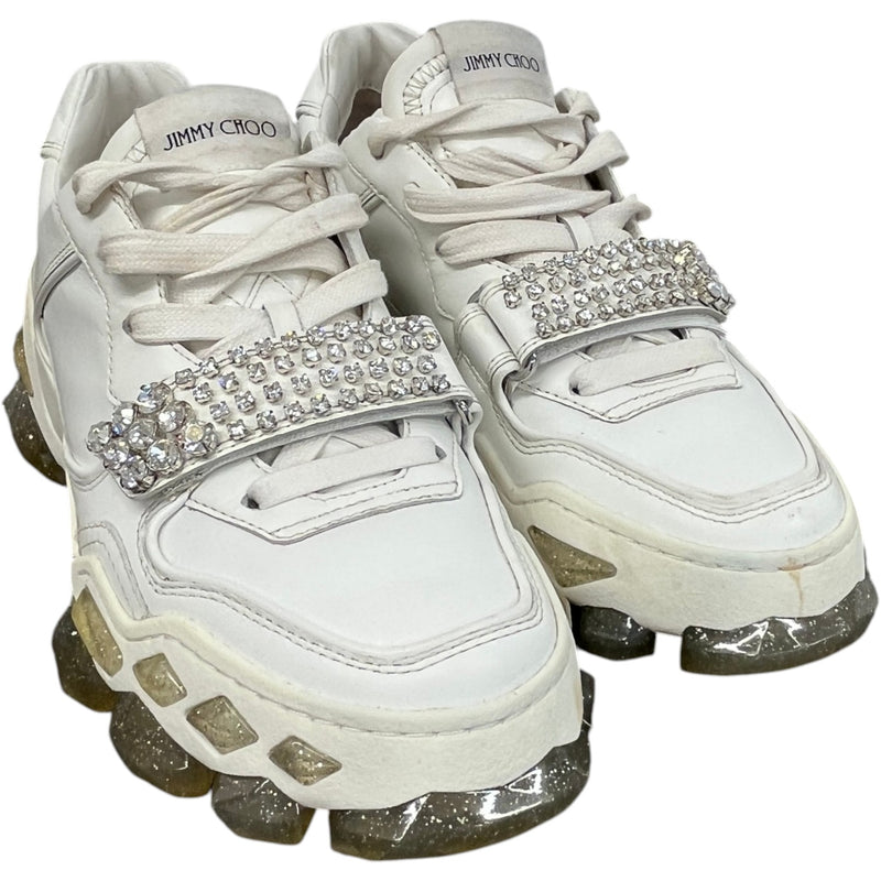 Women's Diamond Strap Low Trainers White Size UK 4 / EU 37