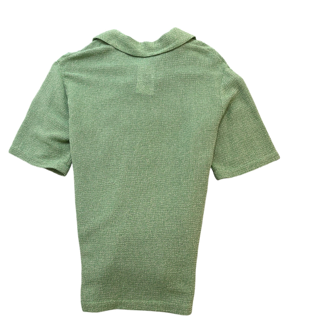 Men's Embroidered Logo Short Sleeve Shirt Green Size L - Photo 2