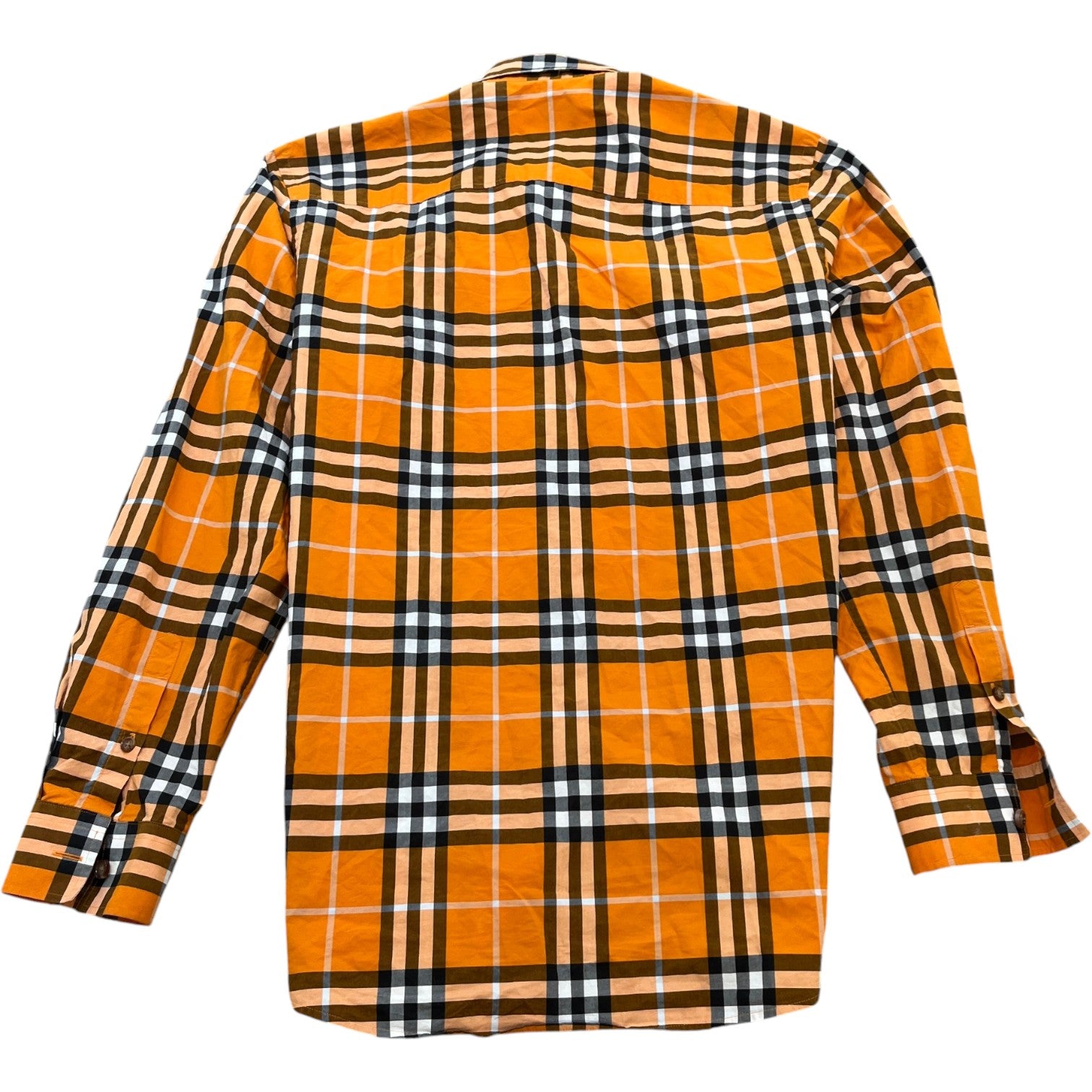 Men's Nova Check Long Sleeve Shirt Orange Size M - Photo 2