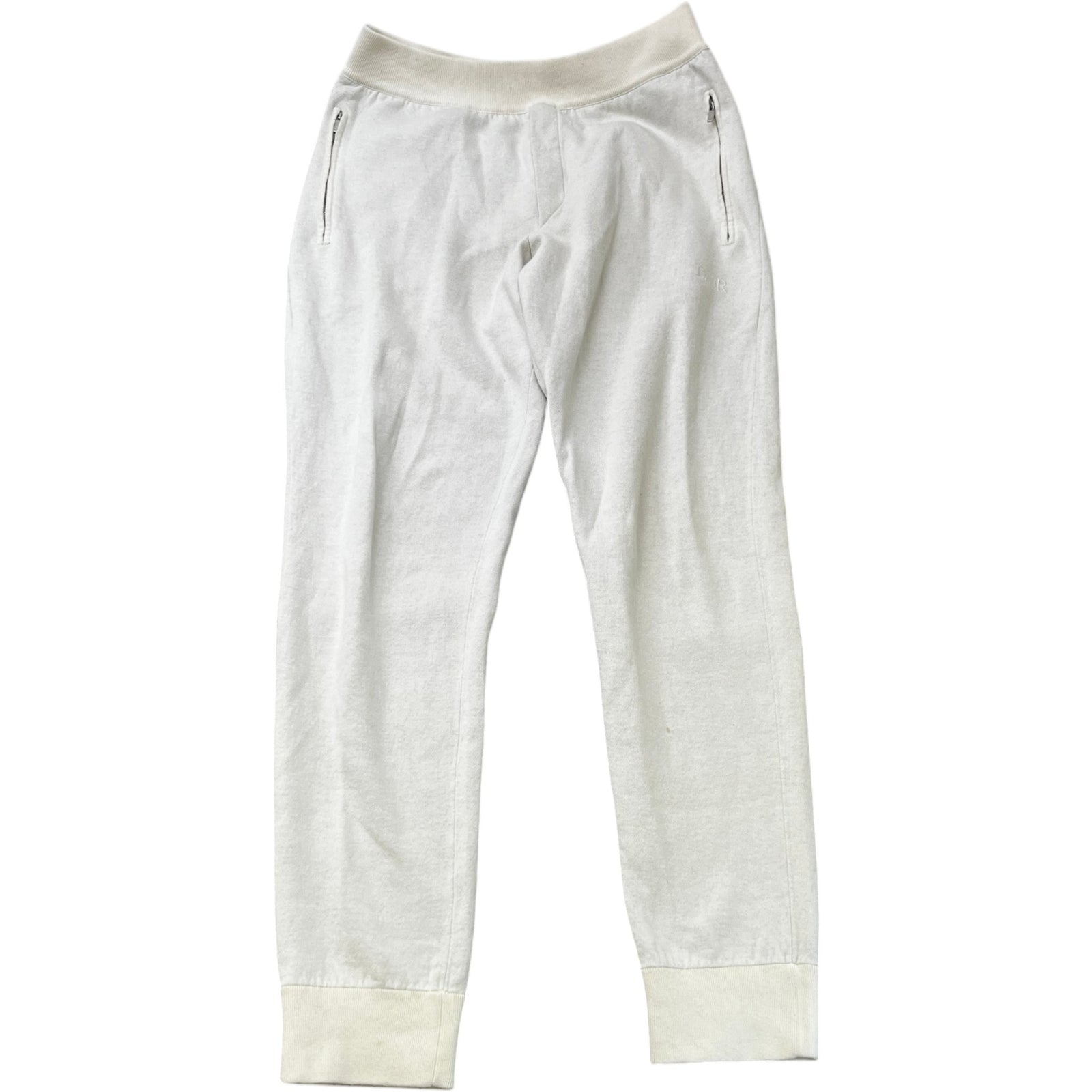 Men's Embroidered Logo Joggers Cream Size M - Photo 1