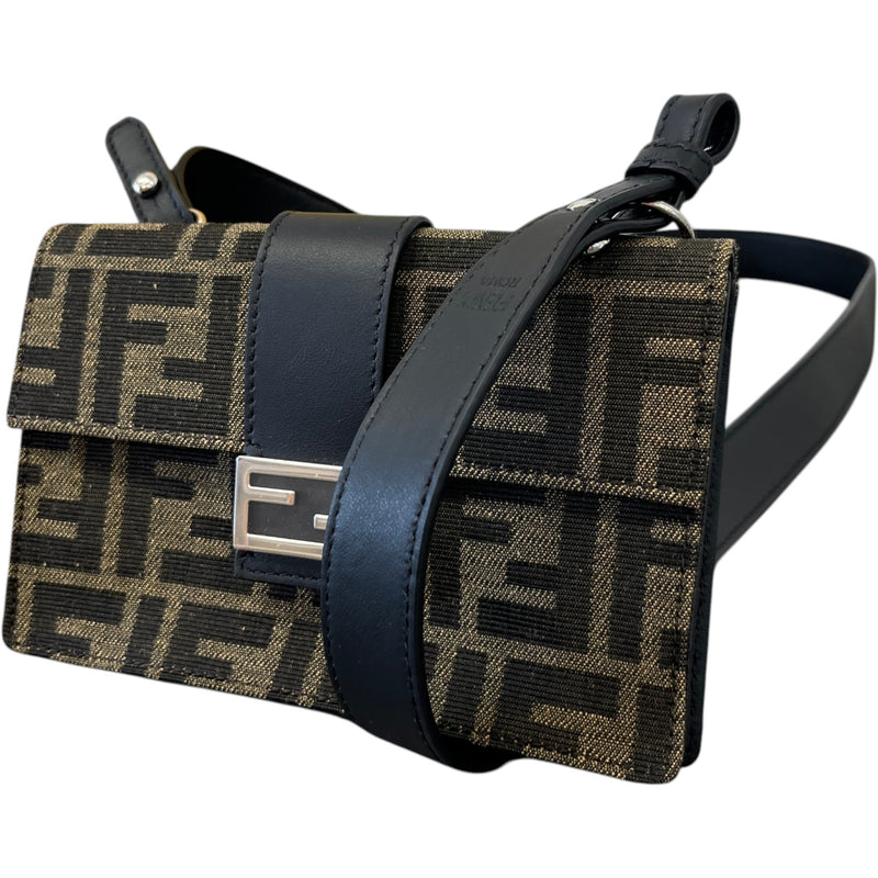 Women's Ff Jacquard Crossbody Bag Brown