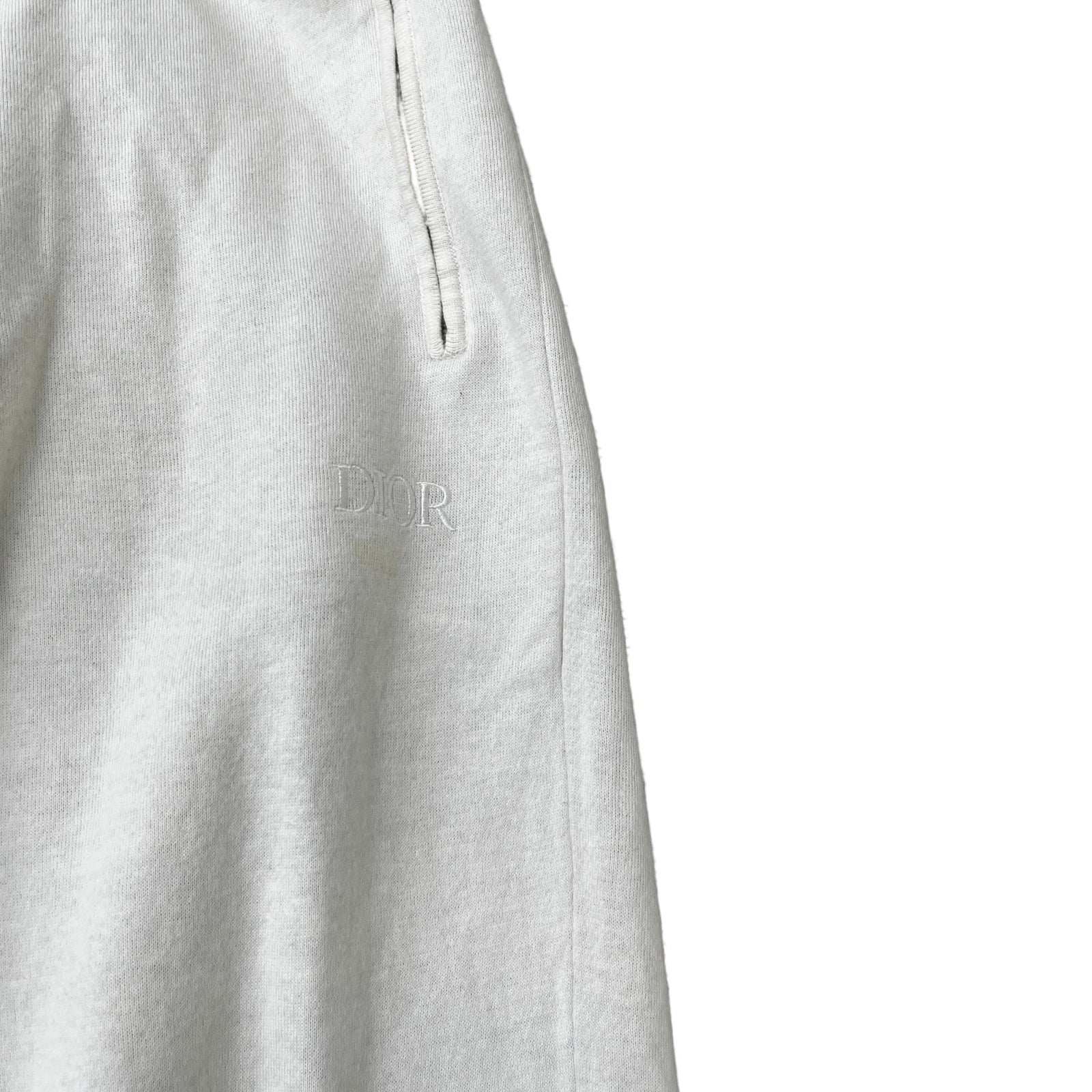 Men's Embroidered Logo Joggers Cream Size M - Photo 5