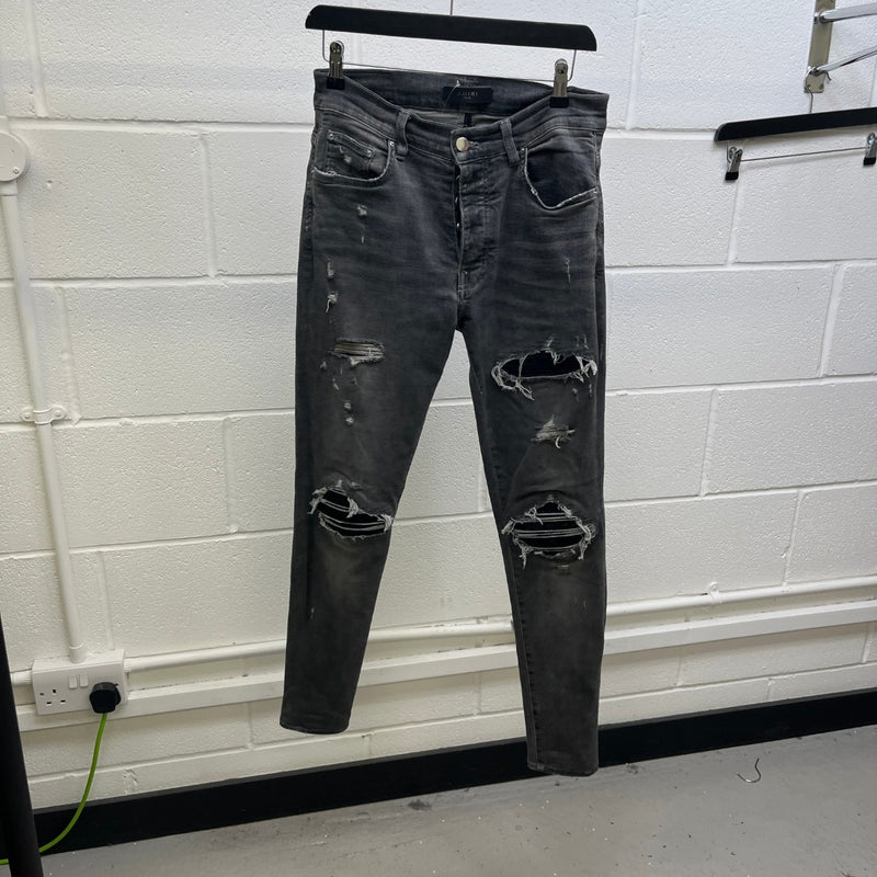 Men's MX1 Distressed Jeans Black Size S / W30